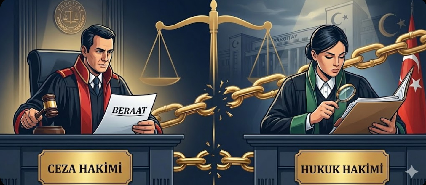 Ceza Mahkemesinin Beraat Kararı Hukuk Hâkimini Bağlamaz!

Emsal Niteliğinde Yargıtay Kararı